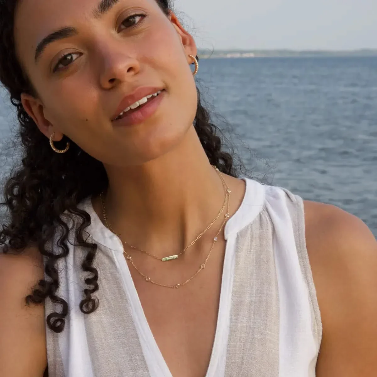 Bayberry 11 Moonstone Necklace in 14k Gold (June) - Image 10