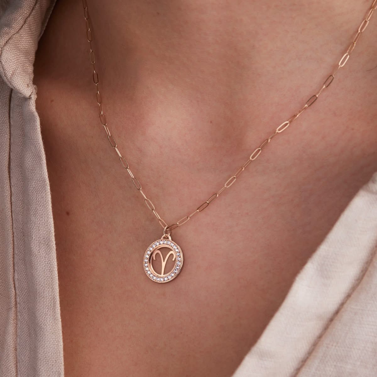 Zodiac & Birthstone Pendant in 14k Gold - Image 6