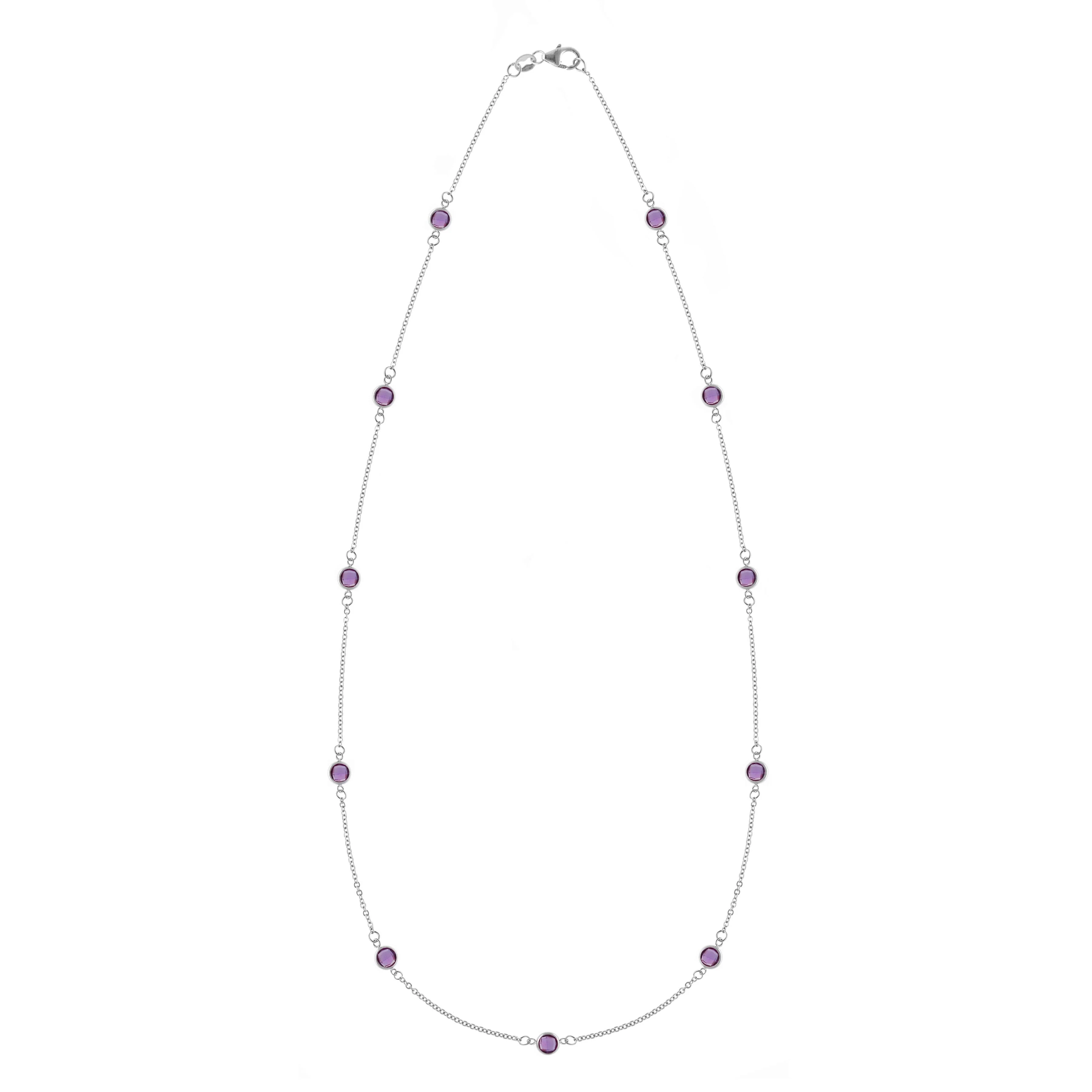 Bayberry 11 Amethyst Necklace in 14k Gold (February) - Image 5