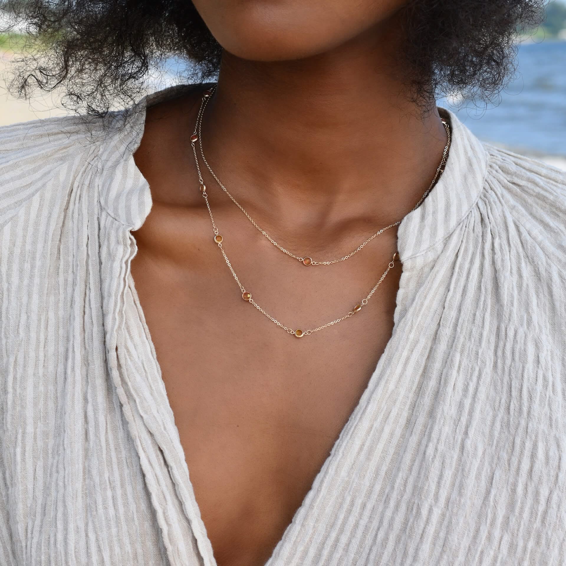 Bayberry 11 Citrine Necklace in 14k Gold (November) - Image 8