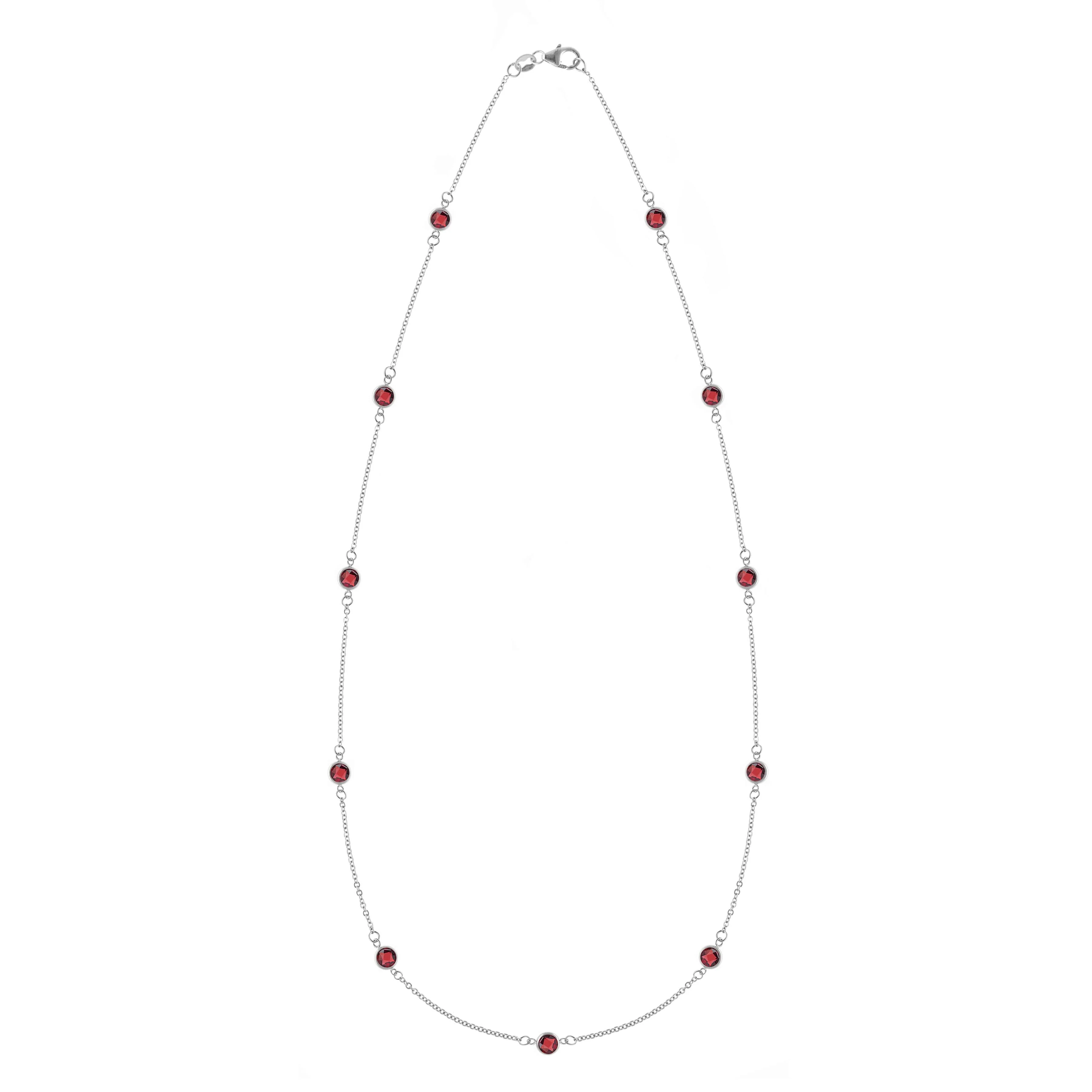 Bayberry 11 Garnet Necklace in 14k Gold (January) - Image 5