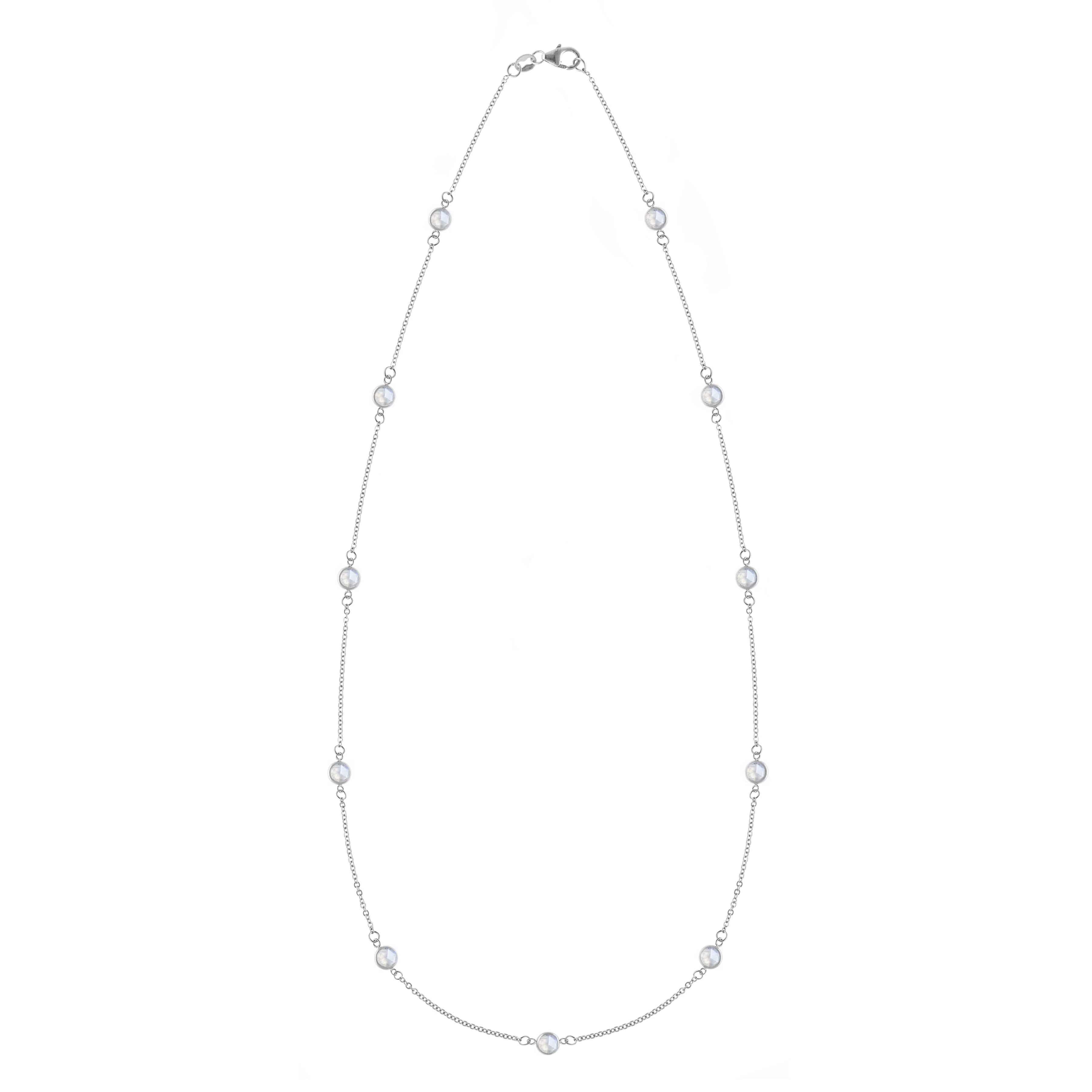 Bayberry 11 Moonstone Necklace in 14k Gold (June) - Image 5