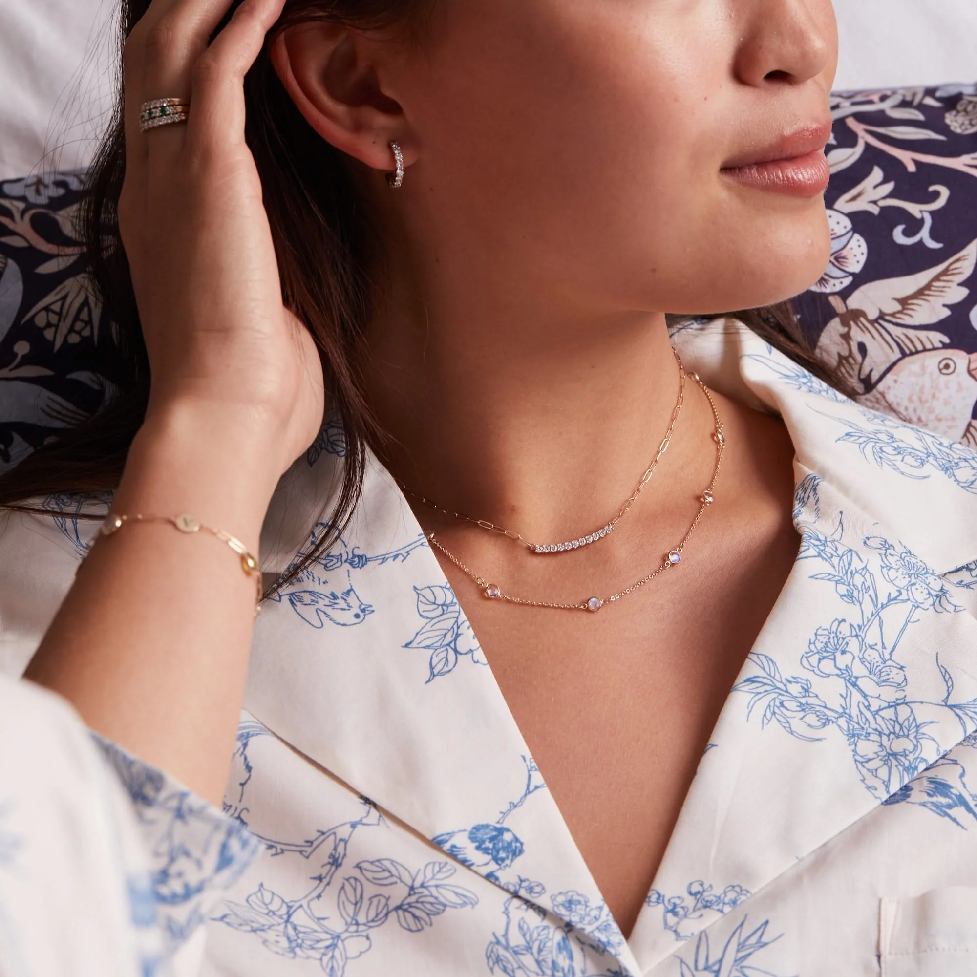 Bayberry 11 Moonstone Necklace in 14k Gold (June) - Image 6