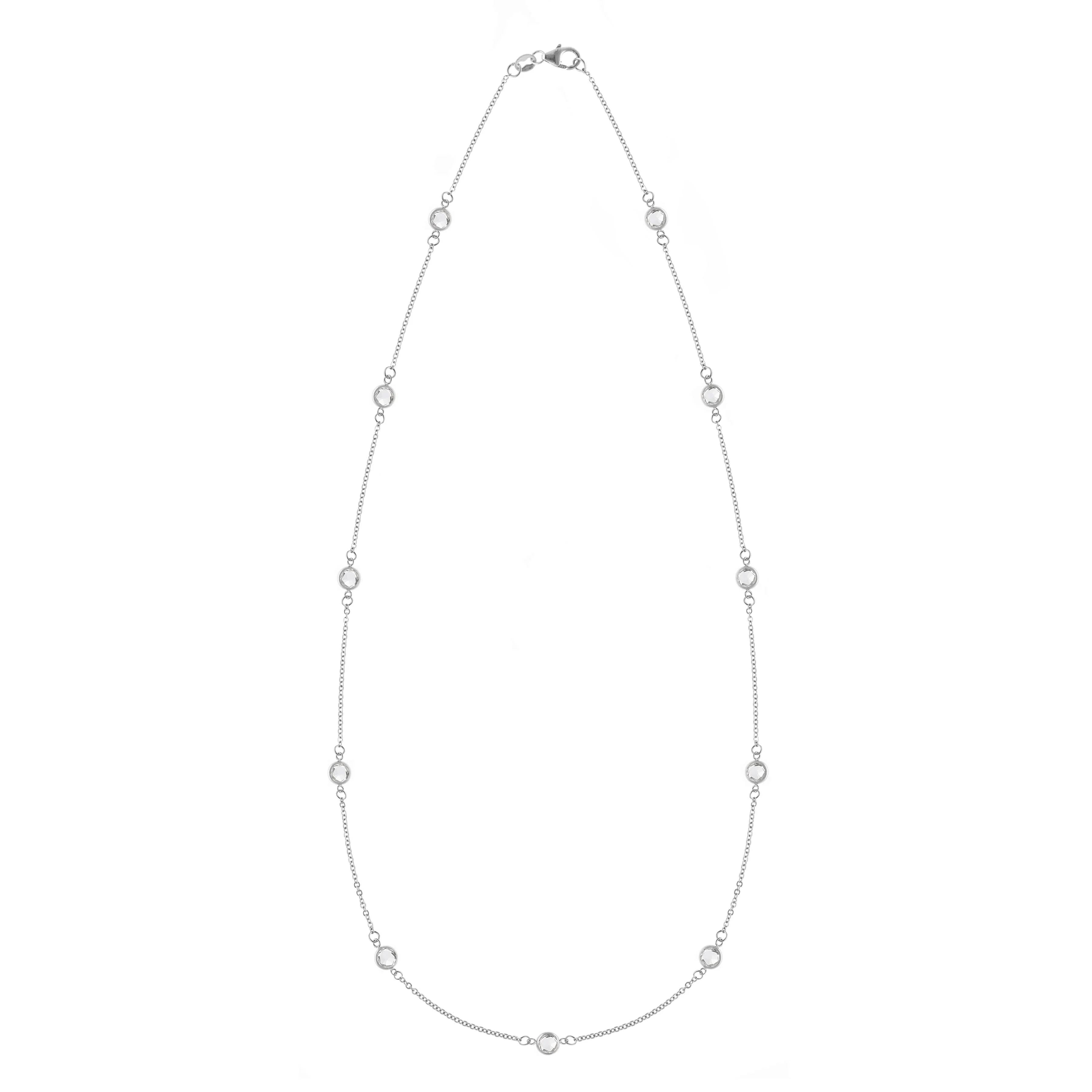 Bayberry 11 White Topaz Necklace in 14k Gold (April) - Image 5