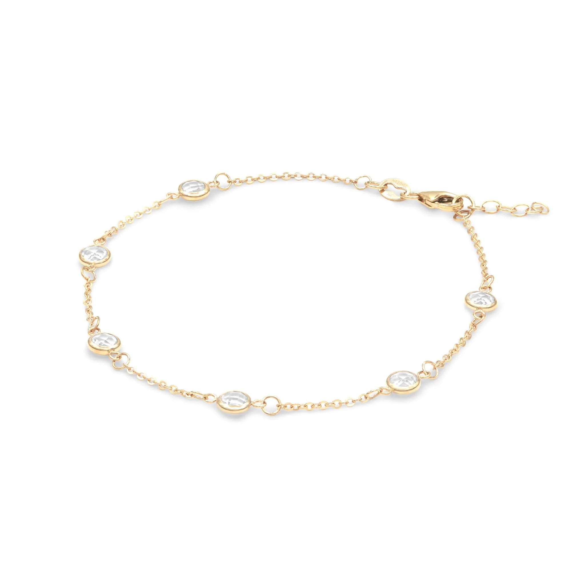 Petite 6 Birthstone Bracelet in 14k Gold - Image 4