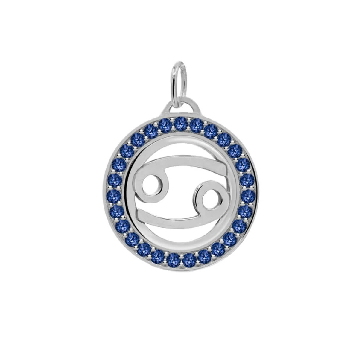 Cancer & Birthstone Pendant in 14k Gold - Image 9