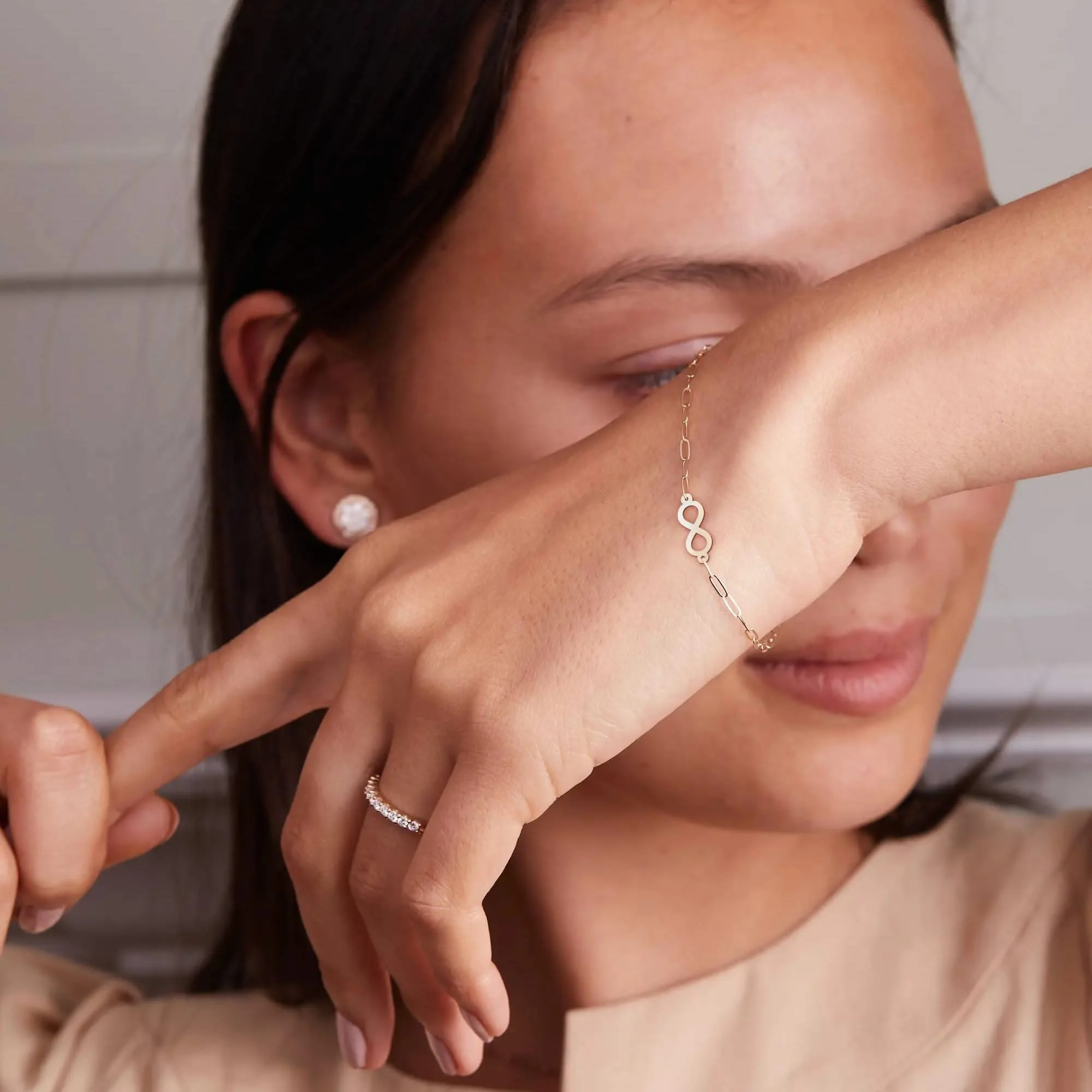 Infinity Adelaide Mini Bracelet in 14k Gold - Image 3