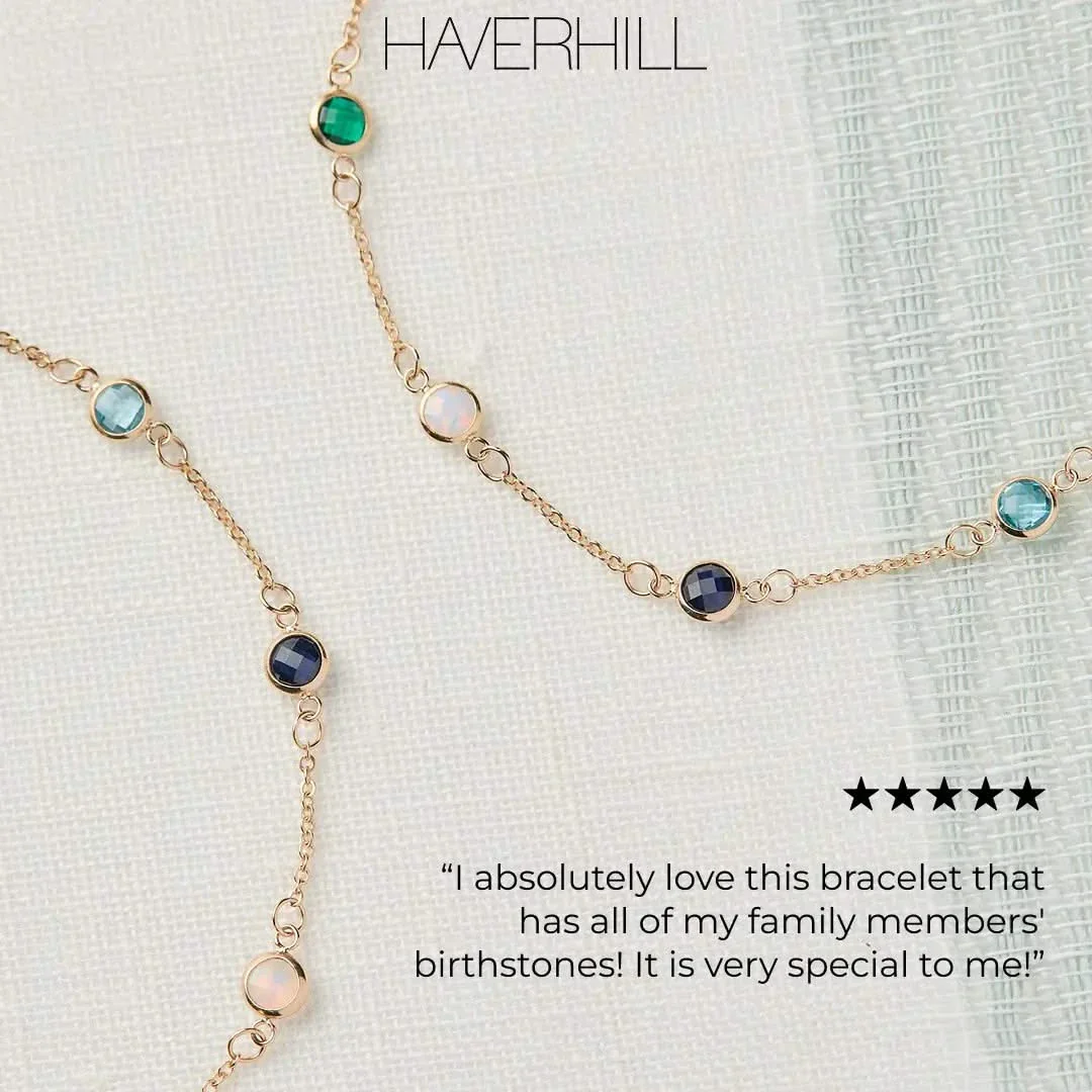 Petite 4 Birthstone Bracelet in 14k Gold - Image 11