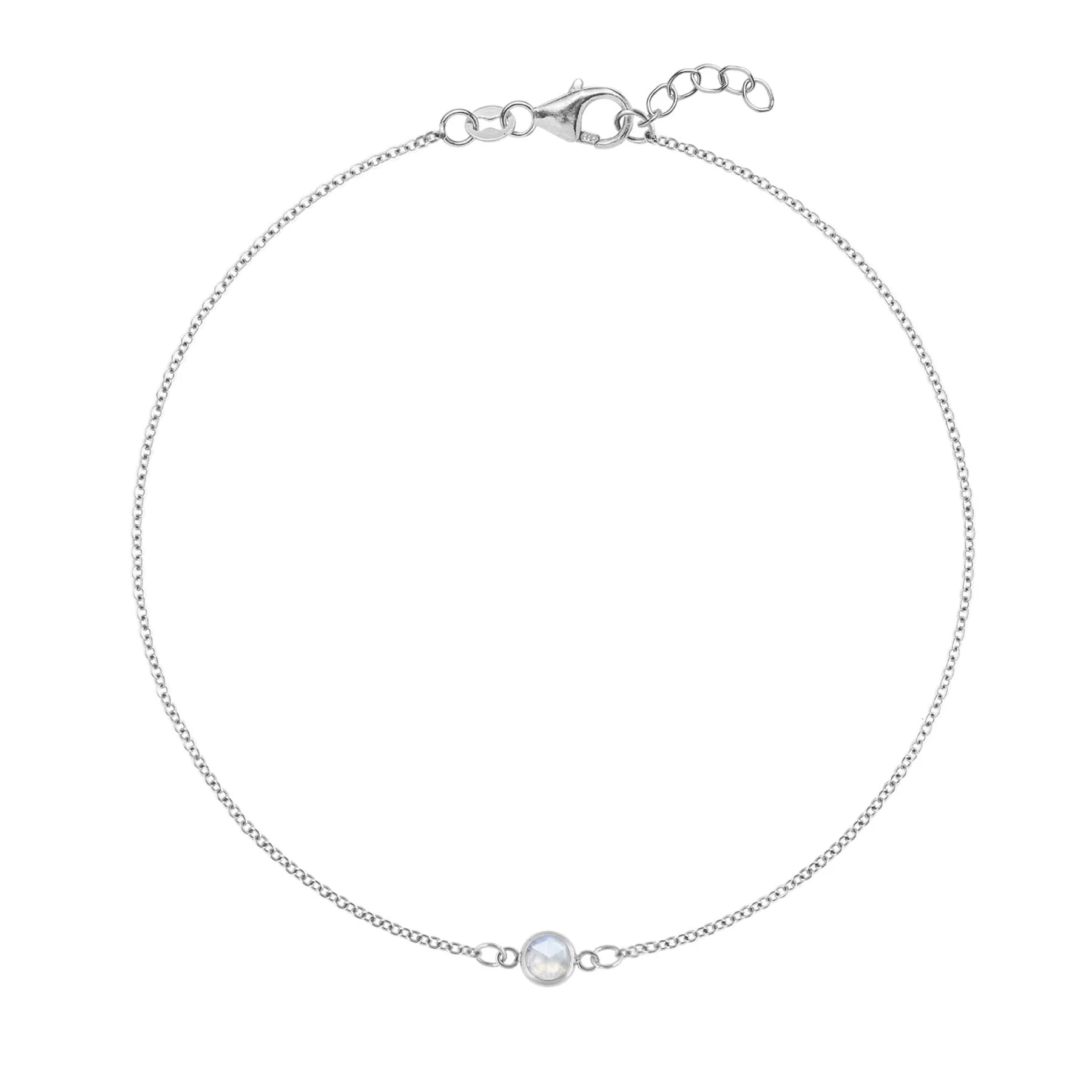 Petite 1 Moonstone Bracelet in 14k Gold (June) - Image 8