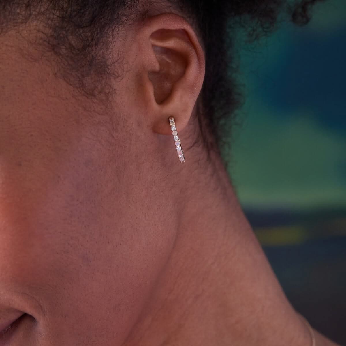 Rosecliff Birthstone Hoop Earrings in 14k Gold - Image 3