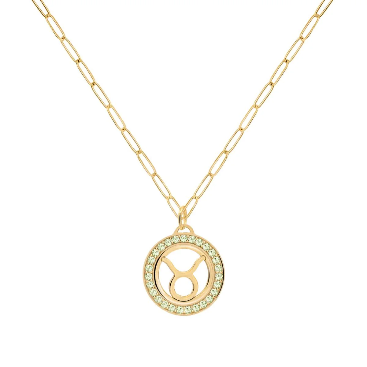 Taurus & Birthstone Pendant in 14k Gold - Image 5