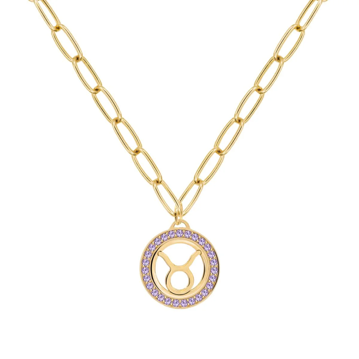 Taurus & Birthstone Pendant in 14k Gold - Image 8